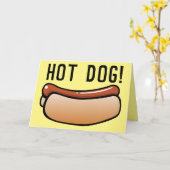HOT DOG! RETRO BIRTHDAAGSKAART KAART (Gele Bloem)