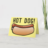 HOT DOG!  RETRO BIRTHDAAGSKAART KAART (Voorkant)