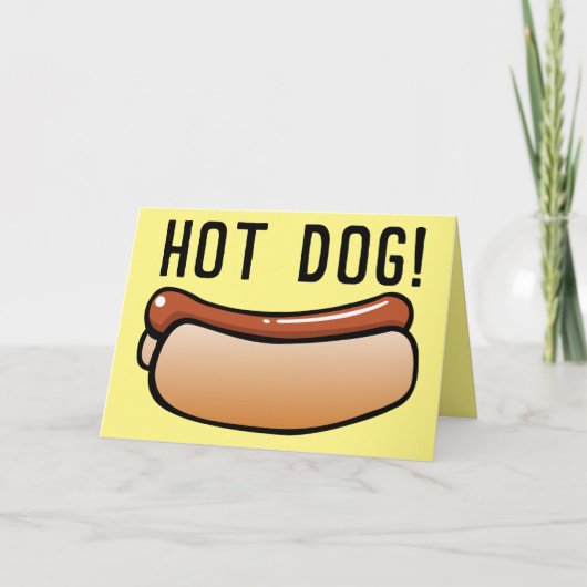 HOT DOG! RETRO BIRTHDAAGSKAART KAART (Voorkant)