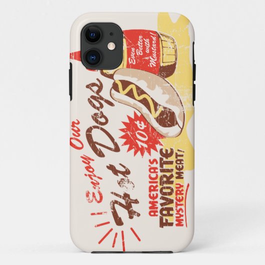 Hot Dog Retro iPhone Case (Achterkant)