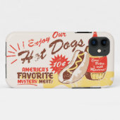Hot Dog Retro iPhone Case (Achterkant (horizontaal))