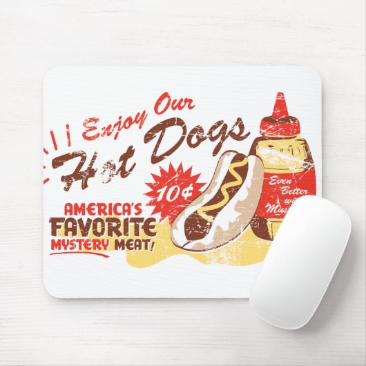 Hot Dog Retro Mousepad Muismat (Met muis)