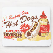 Hot Dog Retro Mousepad Muismat (Voorkant)