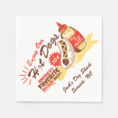 Hot Dog Retro Paper Napkins 50-pack Servetten (Voorkant)