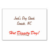 Hot Dog Retro Tafel Kaart (Achterkant)