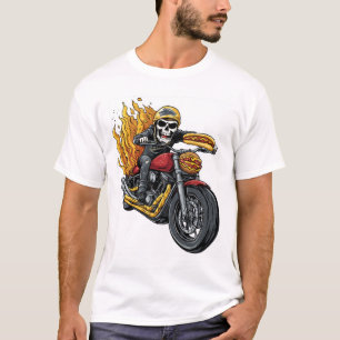 Hot Dog Rijder � Grappige Biker Schedel T-shirt