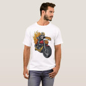 Hot Dog Rijder � Grappige Biker Schedel T-shirt (Voorkant volledig)