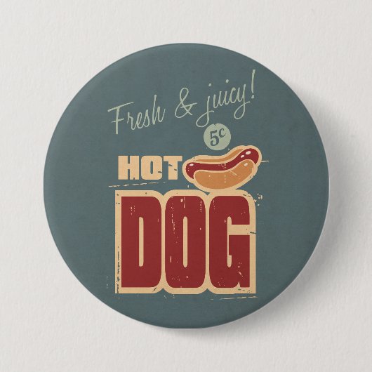 Hot Dog Ronde Button 7,6 Cm (Voorkant)