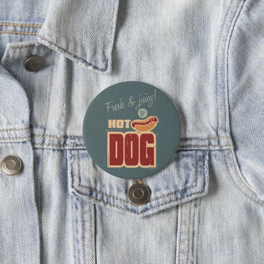 Hot Dog Ronde Button 7,6 Cm (In situ)