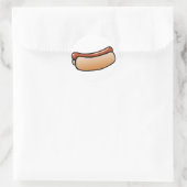 Hot Dog Ronde Sticker (Tas)