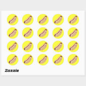 Hot Dog! Ronde Sticker (Vel)