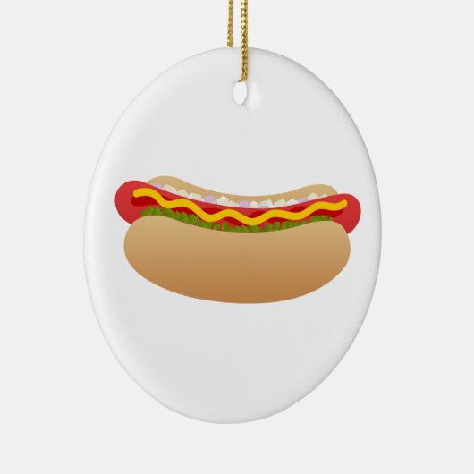 Hot Dog Round Ornament (Rechts)