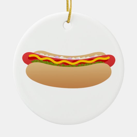 Hot Dog Round Ornament (Voorkant)