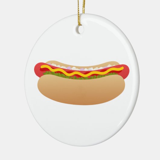 Hot Dog Round Ornament (Links)