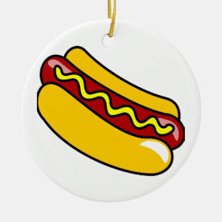HOT DOG ROUND ORNAMENT
