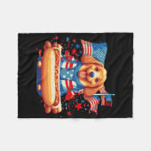 Hot Dog Sausages Frank Day Amerikaanse sarcastisch Fleece Deken (Voorkant (Horizontaal))