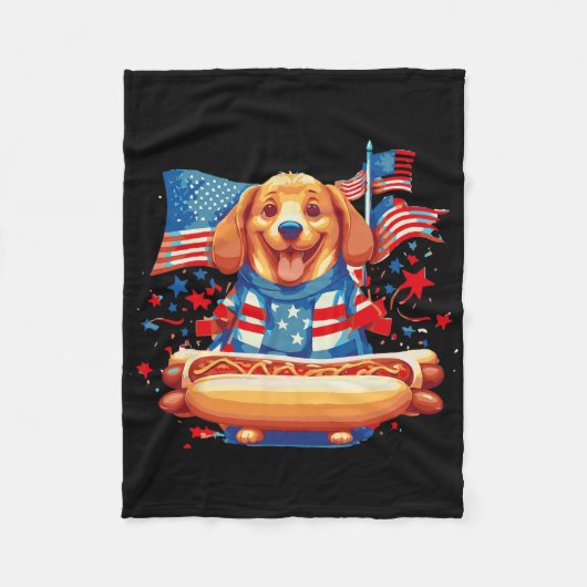 Hot Dog Sausages Frank Day Amerikaanse sarcastisch Fleece Deken (Voorkant)