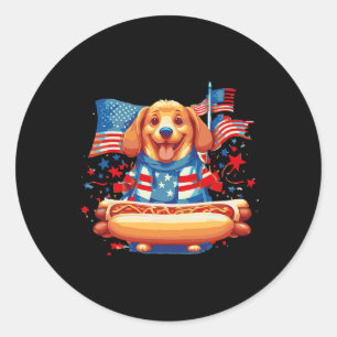 Hot Dog Sausages Frank Day Amerikaanse sarcastisch Ronde Sticker