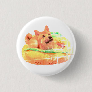 Hot Dog Shiba Badge Ronde Button 3,2 Cm