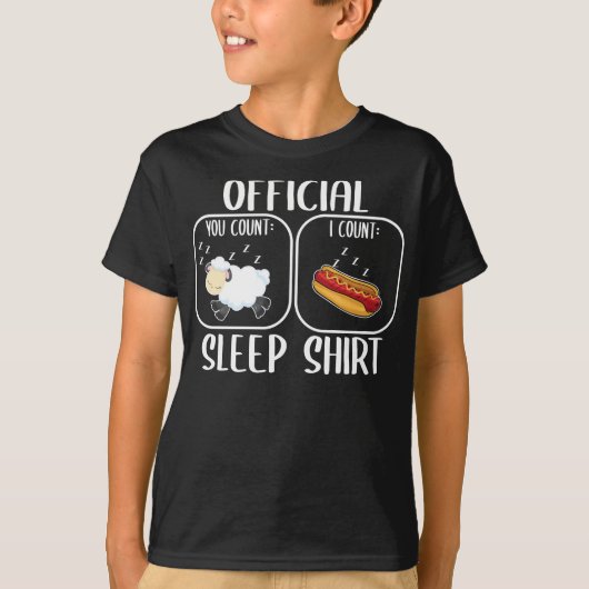 Hot Dog Sleep Shirt Count Sheep (Voorkant)