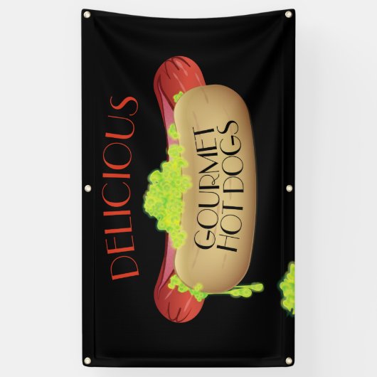 Hot Dog Spandoek (Verticaal)