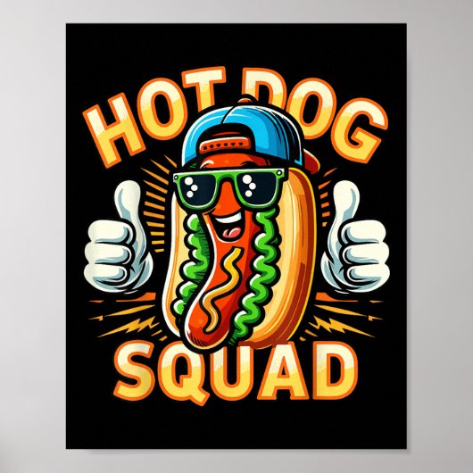 Hot Dog Squad Grappige Hot Dog Stand Team Hotdog C Poster (Voorkant)