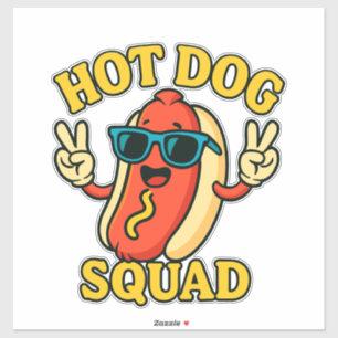 Hot Dog Squad Hot Dog Kraam Team Hotdog Bemanning Sticker
