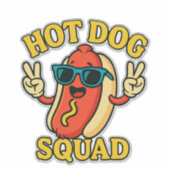 Hot Dog Squad Hot Dog Stand Team Hotdog Crew Sticker (Voorkant)