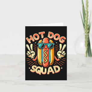 Hot Dog Squad Hot Dog Stand Team Hotdog Crew voor Kaart