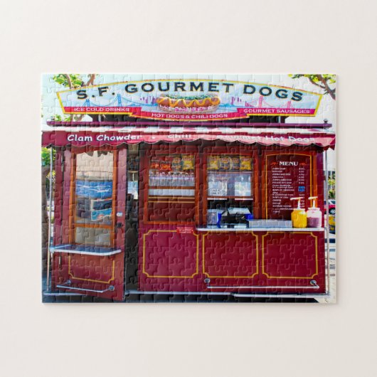 Hot Dog Stand Californië. Legpuzzel (Horizontaal)