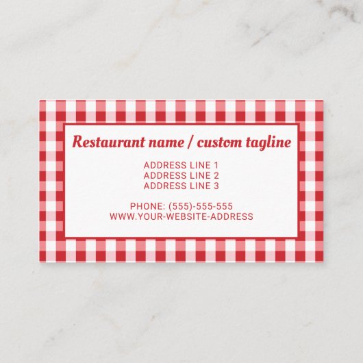 Hot Dog Stand of Fast Food Diner Restaurant Visitekaartje (Achterkant)