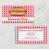Hot Dog Stand of Fast Food Diner Restaurant Visitekaartje (Voorkant / Achterkant)
