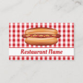 Hot Dog Stand of Fast Food Diner Restaurant Visitekaartje (Voorkant)