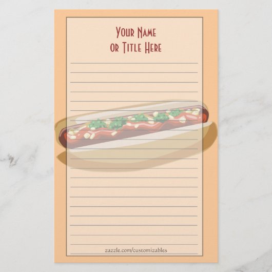 Hot Dog Stationery Briefpapier (Voorkant)