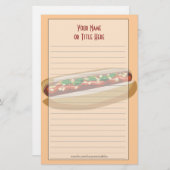 Hot Dog Stationery Briefpapier (Voorkant / Achterkant)