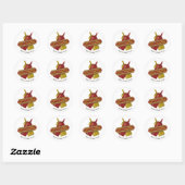 Hot dog thema baby shower ronde sticker (Vel)