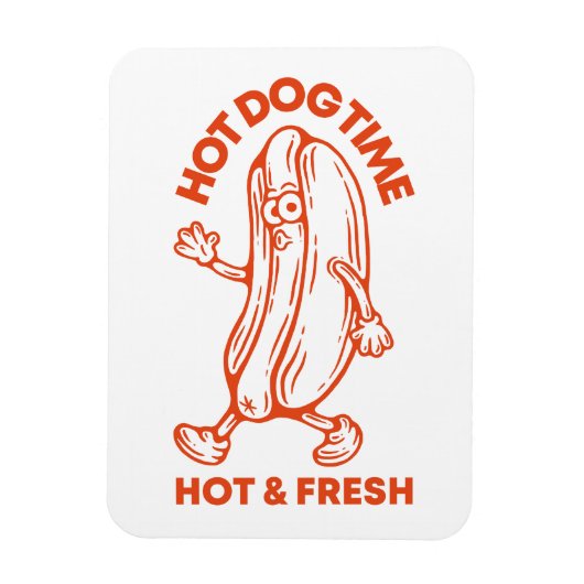 Hot Dog Time Magneet (Verticaal)