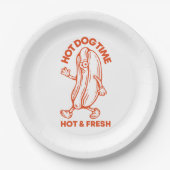 Hot Dog Time Papieren Bordje (Voorkant)