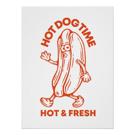 Hot Dog Time Perfect Poster (Voorkant)