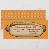 Hot Dog uitnodiging (Voorkant / Achterkant)