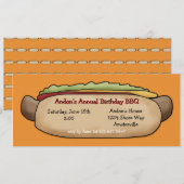 Hot Dog uitnodiging (Voorkant / Achterkant)