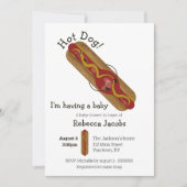 Hot Dog! Uitnodiging voor baby shower (Voorkant)