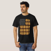 Hot Dog USA Amerikaanse vlag Juli 4 Patriottische  T-shirt (Voorkant volledig)