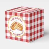 Hot Dog Verjaardagsfeest Favoriete Boxen - Kinder  Bedankdoosjes (Voorkant Zijde)
