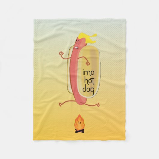 Hot Dog Waaghals Fleece Deken (Voorkant)