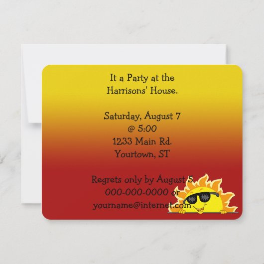 Hot Dog Zomerfeest Kaart (Achterkant)