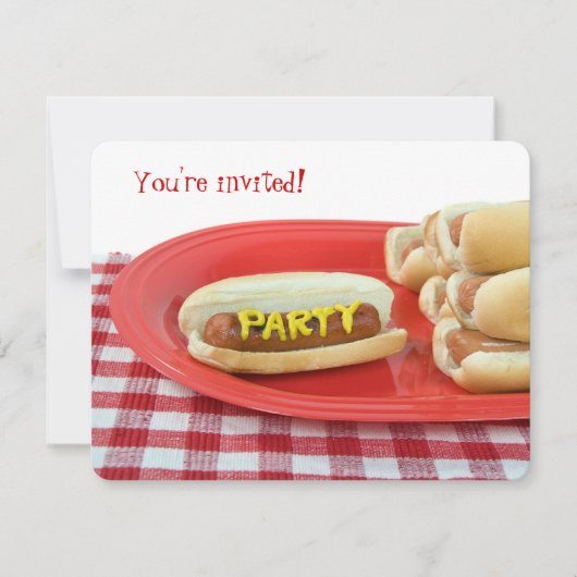 Hot Dog Zomerfeest Kaart (Voorkant)