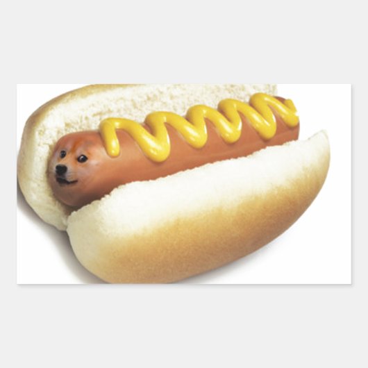 Hot Doge Meme Rechthoekige Sticker (Voorkant)