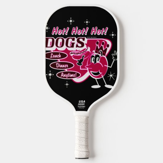 "Hot Doggie" Pickleball Paddle (Voorkant)
