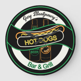 Hot Dogs & Bier Bar & Grill Wandklok